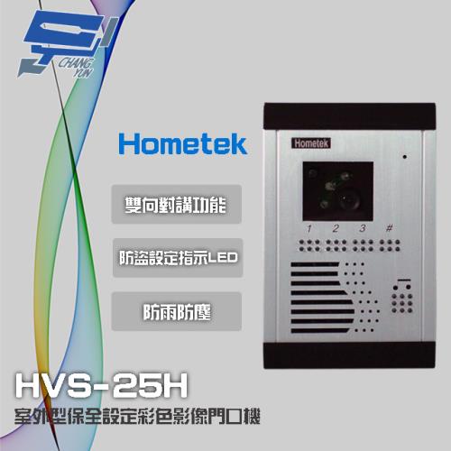 [昌運科技] Hometek HVS-25H 室外型保全設定彩色影像門口機 防雨防塵 具反脅迫功能