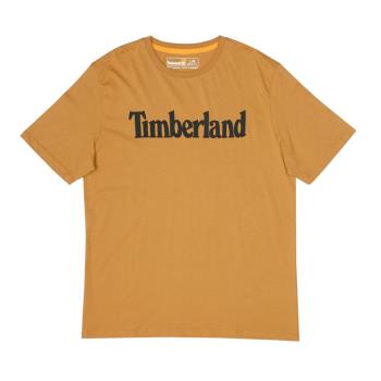 任-Timberland 男款小麥色LOGO印花短袖T恤A6DN3P47
