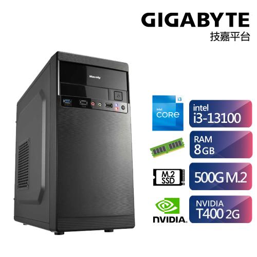 技嘉平台【ET2DB5012P】i3四核繪圖機 (i3-13100/T400/8G/500G)