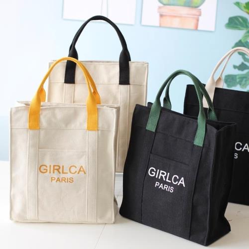 初中學生補習手提袋帆布袋大容量文件袋書包女手拎包便攜女包a4包