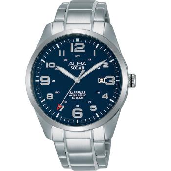 ALBA 雅柏 經典太陽能時尚手錶(AS32-X018B/AX3003X1)藍