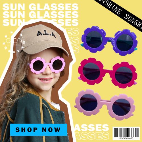 【GUGA】兒童偏光眼鏡 花朵款 UV400 抗100%紫外線 太陽眼鏡 兒童墨鏡 兒童眼鏡