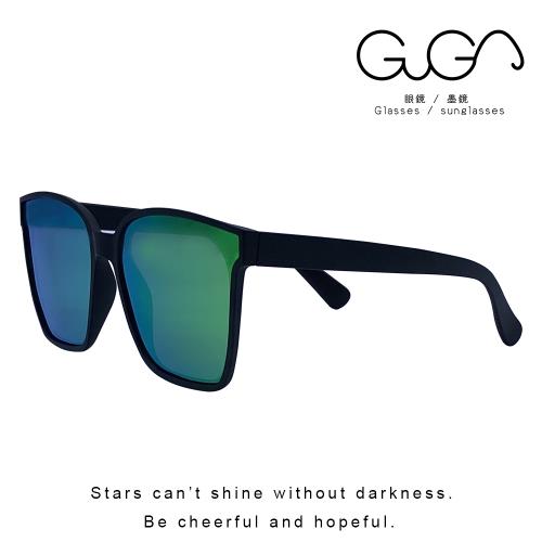 【GUGA】偏光太陽眼鏡 抗UV400 100%紫外線 透明方圓鏡框 墨鏡(開車、逛街、各式休閒活動皆適合)