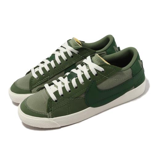 Nike 休閒鞋 Blazer Low 77 Jumbo 男鞋 綠 白 酪梨綠 Oil Green 大勾 復古 FJ5468-386
