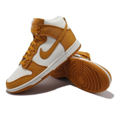 Nike 休閒鞋 Dunk HI Retro SE 男鞋 白 棕 高筒 Monarch 皮革 DV7223-800