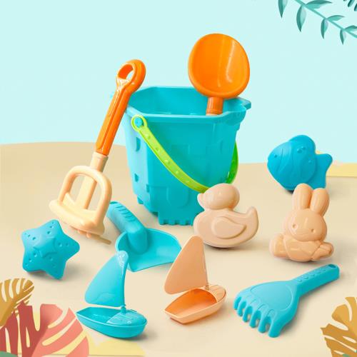 FUN TOYS童趣 兒童沙灘玩具戲水沙漏鏟桶11件工具組(J159)