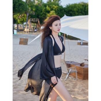 比基尼泳衣女三件套聚攏三角溫泉2023新款韓國度假bikini沙灘泳裝