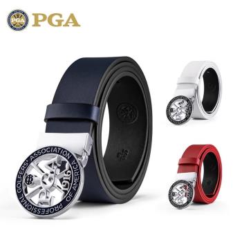 美國PGA 高爾夫男士皮帶 頭層牛皮 奢華真皮腰帶 高階禮品