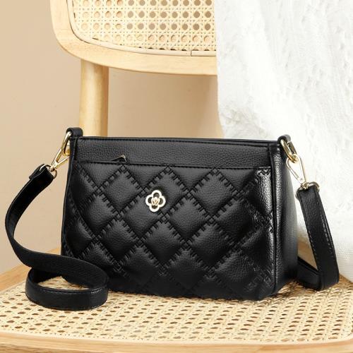 時尚小香風菱格小方單肩斜挎包小包包女包2025新款簡約質感軟皮秋