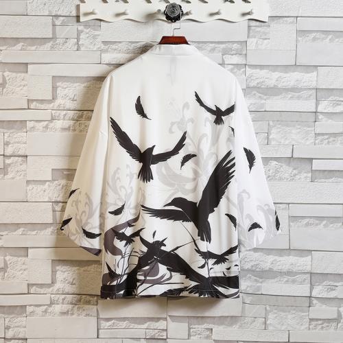 冰絲防曬衣夏季薄款中國風男裝外套大碼開衫七分袖漢服短袖風衣男