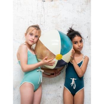新款兒童氣質女孩連體分體速干泳裝沙灘溫泉比基尼吊帶裙式游泳衣
