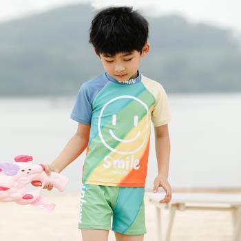 2024新款兒童泳衣男童小童中大童分體可愛泳裝男寶寶3-12歲游泳衣