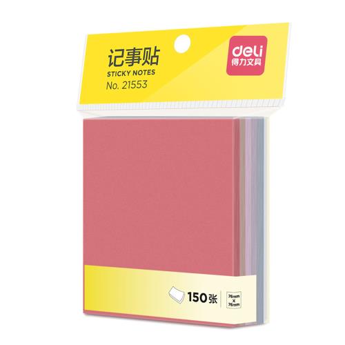 得力】馬卡龍色便利貼150張*3入組(便利貼 標註貼 重點貼 No.21553)