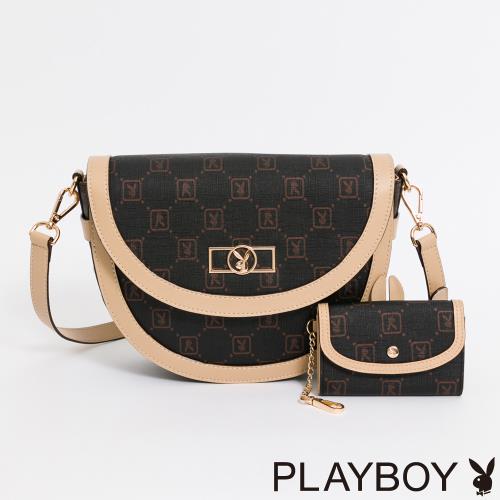PLAYBOY - 馬鞍包  N-Natty V系列 - 咖色