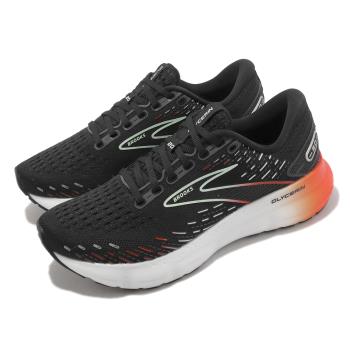 Brooks 慢跑鞋 Glycerin 20 女鞋 黑 橘 氮氣中底 緩衝 甘油系列 20代 運動鞋 1203691B045