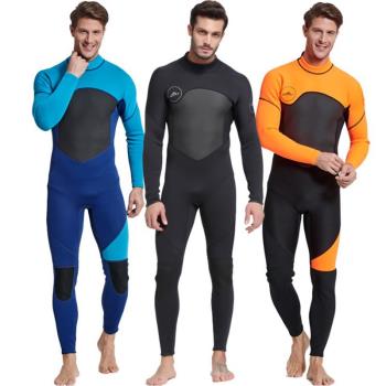 冬泳3MM潛水服加厚保暖冬季戶外浮潛連體長袖水母衣防水泳衣