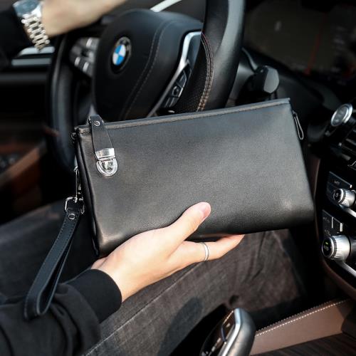 男士手包真皮2026新款軟皮手拿包男包牛皮韓版休閑招財鎖男手機包