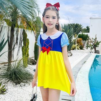 2023新款3-6歲小童女連分體裙式休閑游泳衣 溫泉夏季韓版女童泳衣