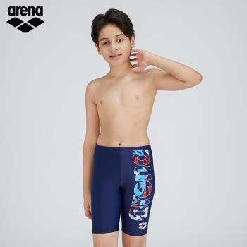 arena阿瑞娜兒童競技泳衣男童男孩小孩寶寶及膝版型運動游泳短褲