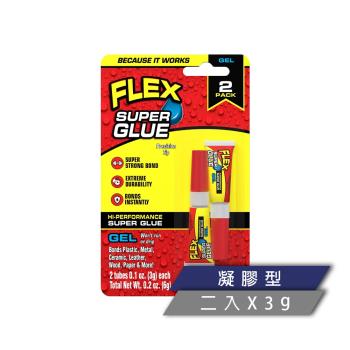 美國 FLEX SUPER GLUE 強力瞬間膠（每條 3g / 二入組）