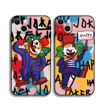 惡搞創意小丑適用于iPhone14Pro手機殼11蘋果13Pro防摔xsmax保護套12軟x/xr潮7/8plus全包