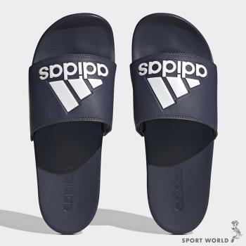Adidas 男鞋 女鞋 拖鞋 ADILETTE COMFORT 藍 白【運動世界】 H03616