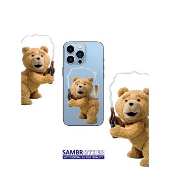 SAM小熊適用iPhone14promax個性蘋果13pro可愛11時尚12透明手機殼