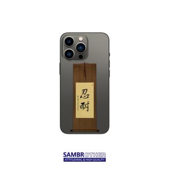 SAM忍耐適用iphone14PROMAX文字蘋果13搞笑12pro透明11手機殼Xs軟