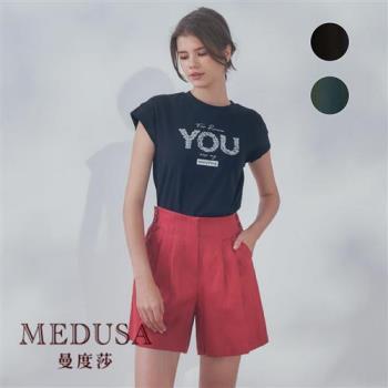 現貨【MEDUSA 曼度莎】YOU 小菊花短版T恤 - 2色（M-XL）｜女上衣 女短袖上衣 女T恤