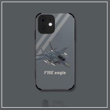 美空軍F15E鷹式戰鬥機手機殼適用於蘋果14plus小米12全包iPhone13