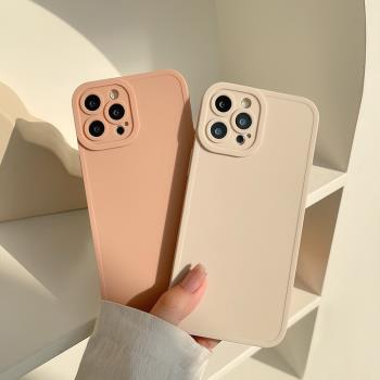蘋果15磨砂高級色適用iPhone13手機殼14plus蘋果12Pro max天使眼11外殼Xs矽膠8手機套14Promax