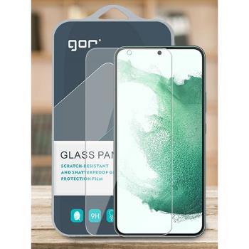 GOR適用三星S22滿版鋼化玻璃貼膜Galaxy手機s22+非全半熒屏保護硬膜S21高清S23透明防指紋貼膜
