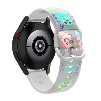 透明印花適用三星手表Galaxy watch 5/4 40/44智能active2運動classic 46/42mm表帶GearS3非原裝創意個性配件