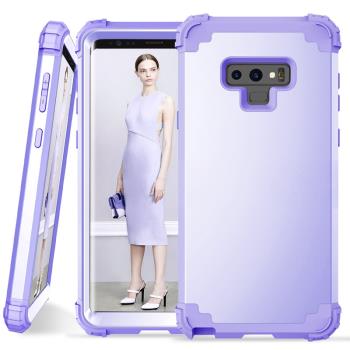 適用於三星note9磨砂矽膠360全包氣囊防摔手機殼彩色皮革油TPU套