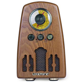 新款FM/AM老式收音機復古懷舊便攜式可充電老人老年實木藍牙音響