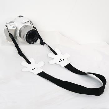 可愛米奇相機肩帶適用于拍立得mini富士佳能R50索尼A6300微單背帶