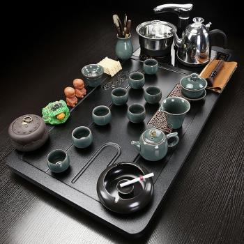 茶盤全自動上水功夫茶具套裝家用客廳陶瓷整套一體泡茶臺茶道茶海