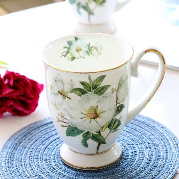 杯子陶瓷創意歐式馬克杯帶蓋大容量骨瓷水杯早餐杯牛奶咖啡杯