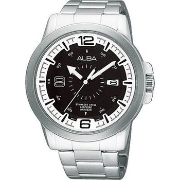 《ALBA》ACTIVE 爭霸天下時尚腕錶-黑/44mm