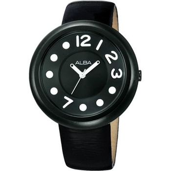 《ALBA》普普風時尚腕表-俏麗黑/38mm