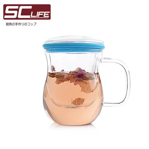 【SC life】三件式炫彩茶杯-藍色