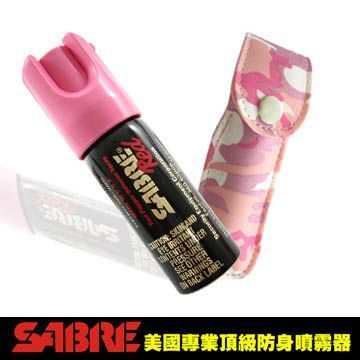 SABRE沙豹防身噴劑-粉紅迷彩皮套