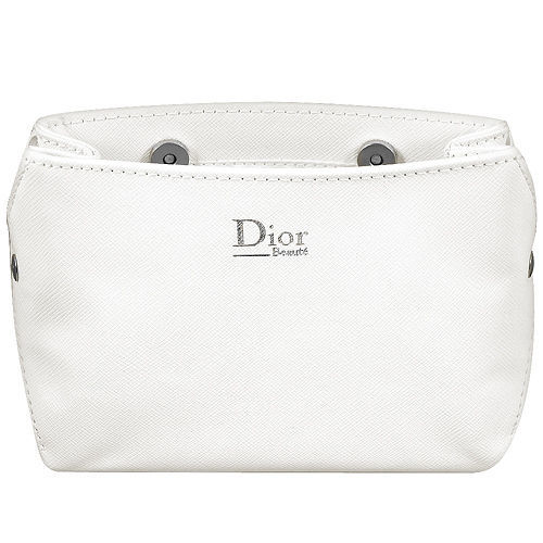 Dior 迪奧 壓紋磁扣Beaute化妝包(白)
