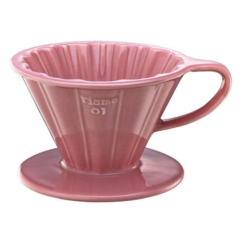 TIAMO V01花漾陶瓷咖啡濾器組 (粉紅)-HG5535PK