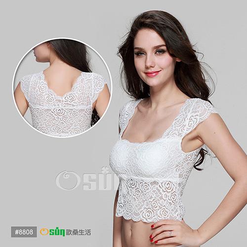 【Osun】蕾絲小可愛背心歐風夏季性感吊帶雙肩-(中) 二入 附胸墊#T8808/CE-176G