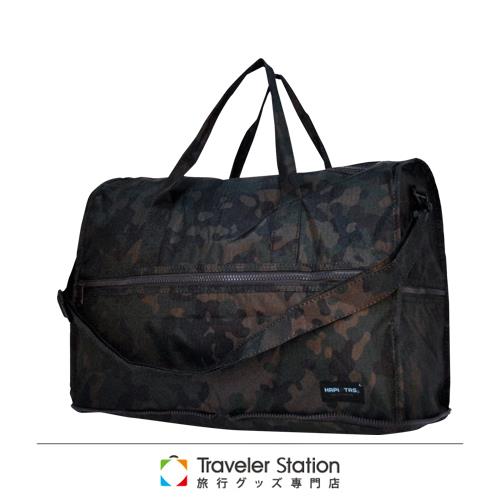 《Traveler Station》HAPI+TAS 摺疊圓形旅行袋(小)新款-228男版軍綠迷彩