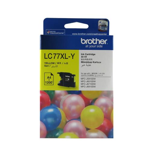 Brother LC77XL-Y 原廠高容量黃色墨水匣 