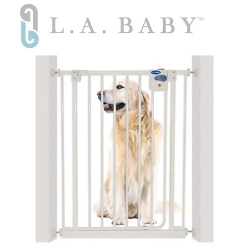 L.A. Baby 加高加寬-自動上鎖兒童門欄寵物柵欄(贈兩支延伸片)