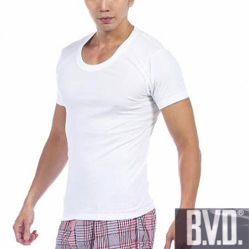 【BVD】時尚型男純棉U領短袖內衣~6件組(335)