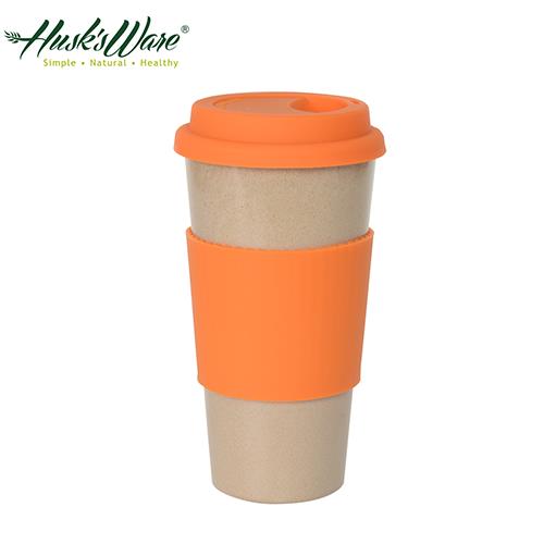 【美國Husks ware】稻殼天然無毒環保咖啡隨行杯-熱帶橙